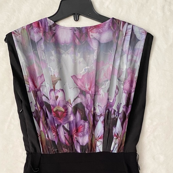 Express Belted Floral Print Dress Small - Picture 10 of 13